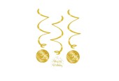 Paperdreams Swirl decorations goud/wit - 25