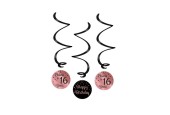 Paperdreams Swirl decorations roze/zwart - 16