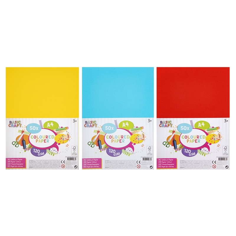 Grafix Papier coloré A4, 120 g/m², 50 feuilles