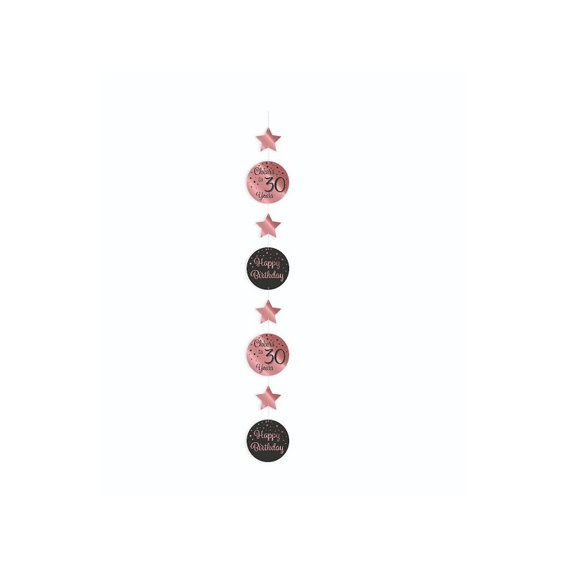 Paperdreams Hanging decoration roze/zwart - 30