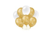 Paperdreams Decoration balloons goud/wit - 18 Verpakking a 8 stuks