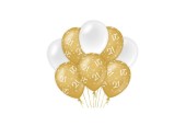Paperdreams Decoration balloons goud/wit - 21 Verpakking a 8 stuks