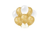 Paperdreams Ballons de décoration or/blanc - 25 Pack de 8 pièces