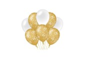 Paperdreams Decoration balloons goud/wit - 50 Verpakking a 8 stuks