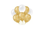 Paperdreams Decoration balloons goud/wit - 60 Verpakking a 8 stuks