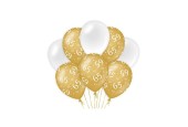 Paperdreams Decoration balloons goud/wit - 65 Verpakking a 8 stuks