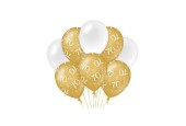 Paperdreams Decoration balloons goud/wit - 70 Verpakking a 8 stuks