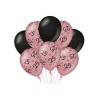 Paperdreams Decoration balloons roze/zwart - 25 Verpakking a 8 stuks