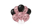 Paperdreams Decoration balloons roze/zwart - 65 Verpakking a 8 stuks