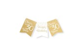 Paperdreams Party flag banner goud/wit - 30