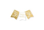 Paperdreams Party flag bannière or/blanc - 50