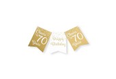 Paperdreams Party flag banner goud/wit - 70