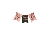 Paperdreams Party flag banner roze/zwart - 65