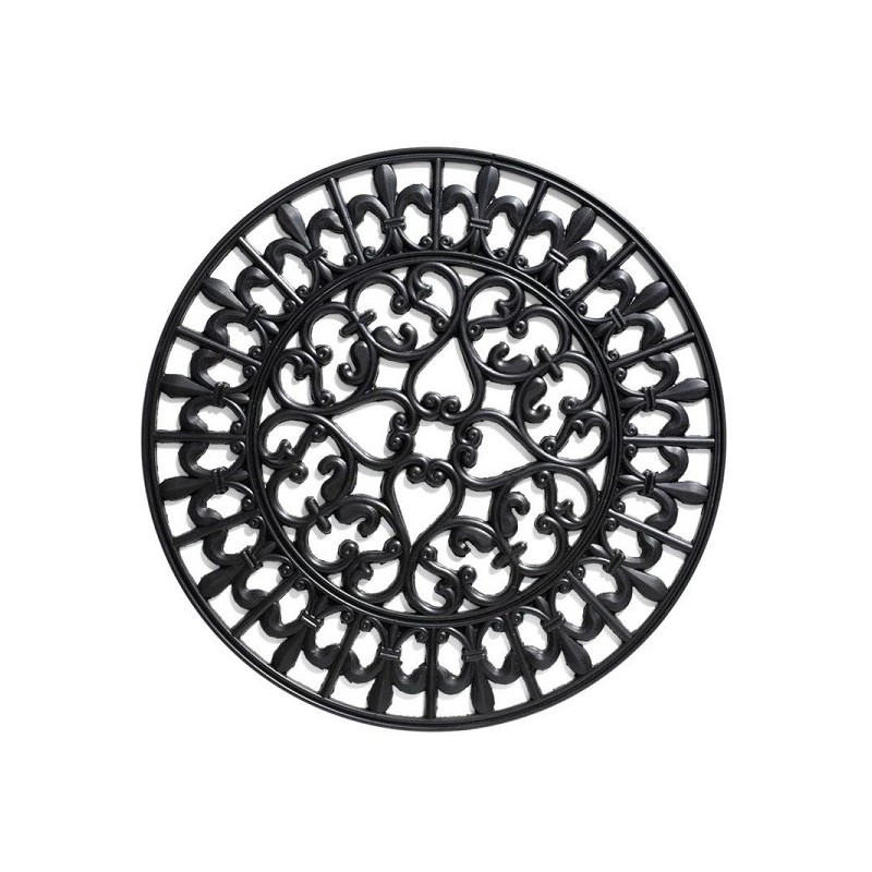 Deurmat Antiek French Lily rubber Ø60cm