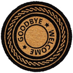 Deurmat Welcome Goodbye Kokos Ø60cm