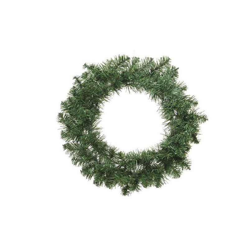 Couronne de pin impérial Everlands diamètre 50 cm pour intérieur et extérieur, 92 pointes PVC