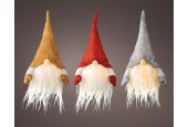 Figuur van gnome met LED verlichting 9x13x16cm