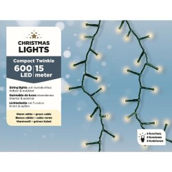 Lumineo kerstverlichting compact met 400 LED lampenn lengte 10 meter cm met twinkle functie