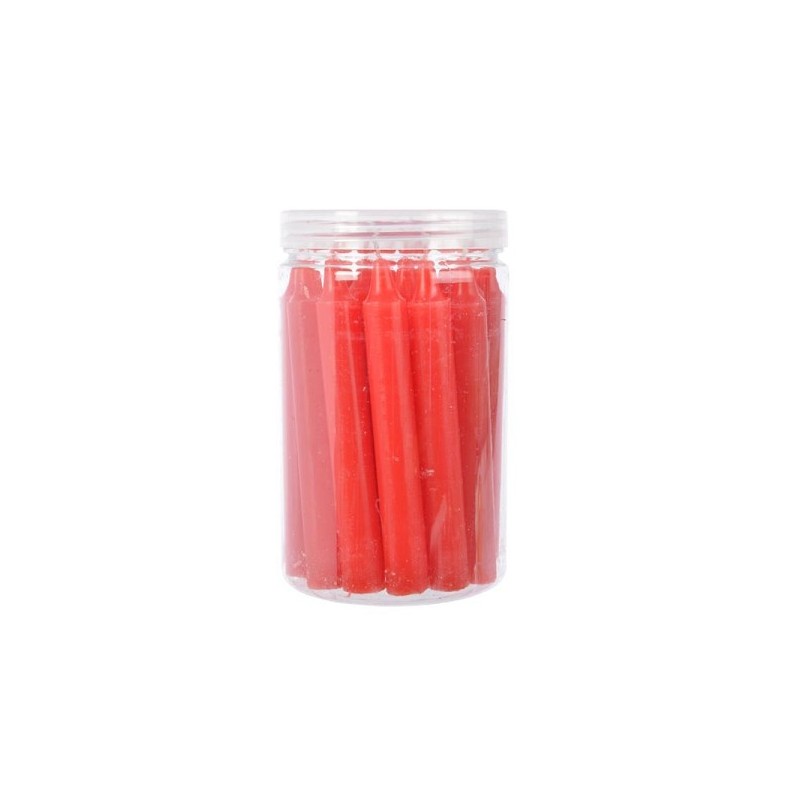 pKerstboomkaarsjes rood doos a 22 stuks/p