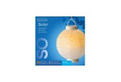 Lumineo Solar lantaarn nylon vlam effect Ø20xH23cm-12L (met schakelaar)