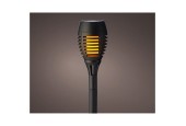 Lumineo Torche solaire plastique effet flamme Ø7,5xH27cm-12L Paquet de 4 pièces