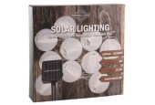 Lanterne d'éclairage solaire LED 10 lampes blanc Ø7,5cm 5m