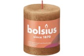 Bolsius Shine Collection Rustiek stompkaars 80/68 Spice Brown- Kruidig Bruin