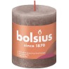 Bolsius Shine Collection  Rustiek stompkaars 80/68 Rustic Taupe