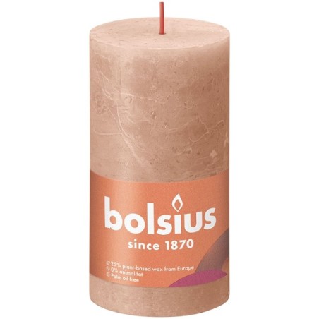 Bougie bloc Bolsius Rustic 130/68 caramel crémeux - Creamy Karame