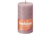 Bolsius Shine Collection Bougie bloc rustique 130/68 Ash Rose - Rose cendré
