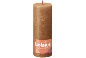 Bolsius Shine Collection Rustiek stompkaars 190/68 Spice Brown- Kruidig Bruin