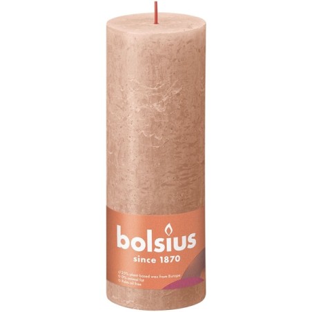 Bougie bloc Bolsius Rustic 190/68 caramel crémeux - Creamy Karame