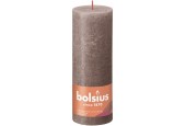 Bolsius Shine Collection Bougie bloc rustique 190/68 Taupe rustique