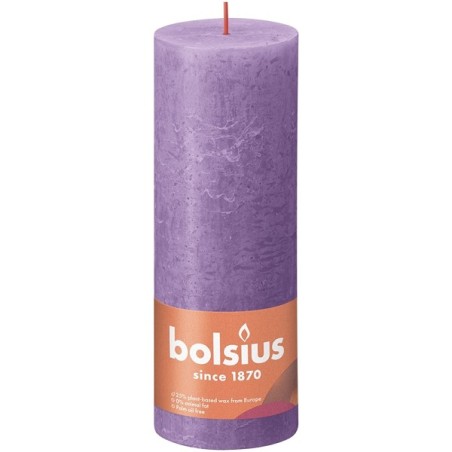 Bolsius Shine Collection Bougie bloc rustique 190/68 Violet vif ( Violet clair )
