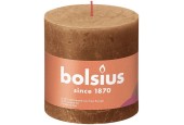 Bolsius Shine Collection Rustiek stompkaars 100/100 Spice Brown- Kruidig Bruin