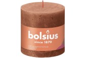 Bougie bloc rustique Bolsius 100/100 rose rouille