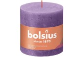 Bolsius Shine Collection Bougie bloc rustique 100/100 Violet vibrant ( Violet clair )