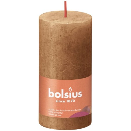Bolsius Shine Collection Bougie bloc rustique 100/50 Spice Brown- Spicy Brown