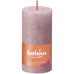 Bolsius Shine Collection Bougie bloc rustique Shine 100/50 Ash Rose- Rose cendré