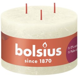 Bolsius Shine Collection Rustiek stompkaars Shine 90/140 3lont Soft Pearl - Zacht Parel