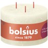 Bolsius Shine Collection Bougie bloc rustique Shine 90/140 3 mèches Soft Pearl - Soft Pearl
