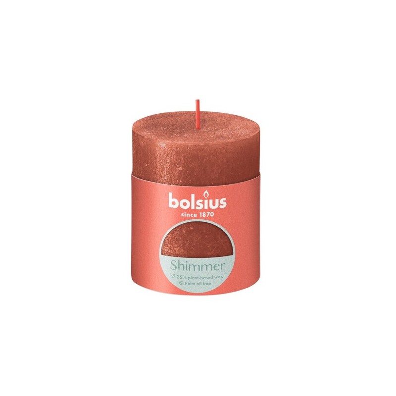 Bougie bloc rustique Bolsius 80/68 Ambre chatoyant