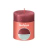 Bolsius  Rustiek stompkaars 80/68 Shimmer Delicate Red-Delicaat Rood