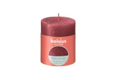 Bolsius  Rustiek stompkaars 80/68 Shimmer Delicate Red-Delicaat Rood