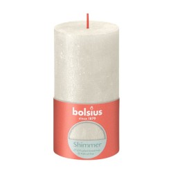 Bolsius Rustiek stompkaars 130/68 Shimmer Ivory