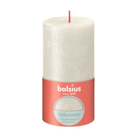 Bolsius Rustiek stompkaars 130/68 Shimmer Ivory