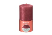 Bolsius Rustiek stompkaars 130/68 Shimmer Rood