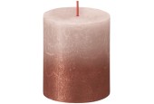 Bolsius Rustiek stompkaars 80/68 Sunset Misty Pink/Amber