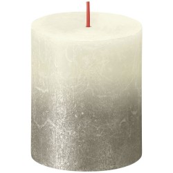Bolsius Bougie bloc rustique 80/68 Sunset Soft Pearl/Champagne