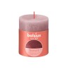 Bolsius Sunset Collection Bougie bloc rustique 80/68 Frêne Rose et Rouge